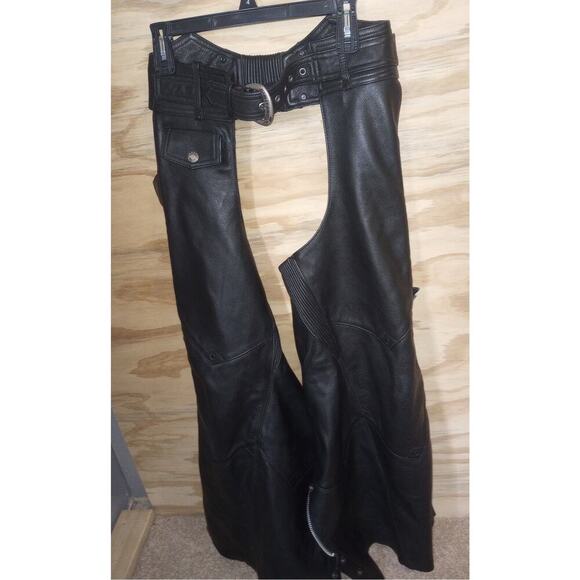 Harley Davidson Other - Women's Harley Davidson Small Black Leather Chaps Motorcycle